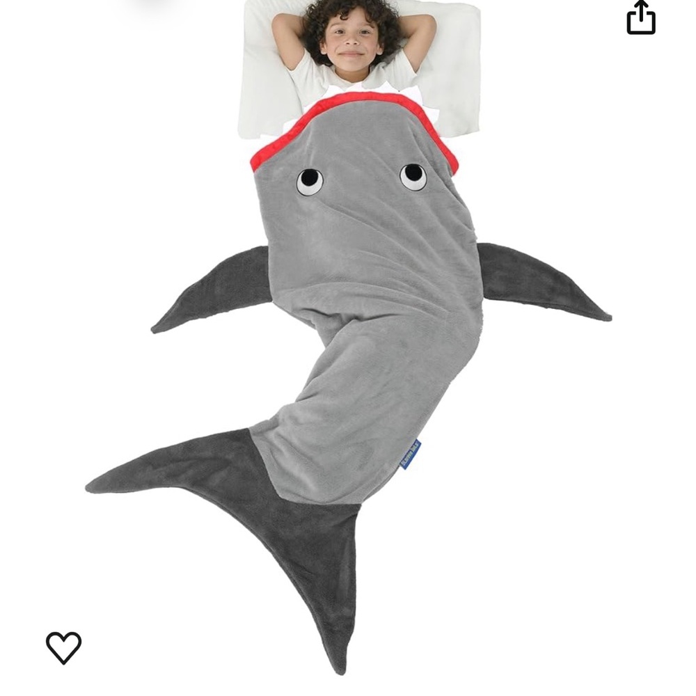 Blankie Tails - Wearable Shark Blanket - Shark Tail Double Sided Cozy